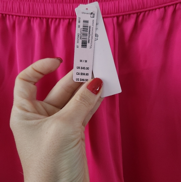 Pink Satin Shorts Size Medium Victoria Secret Plus Blazer Size S Fits M - Picture 4 of 10